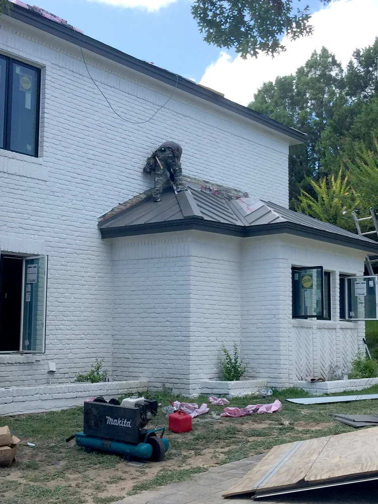 metal roof installation