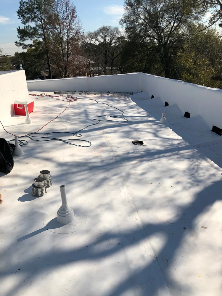 residential flat roof install