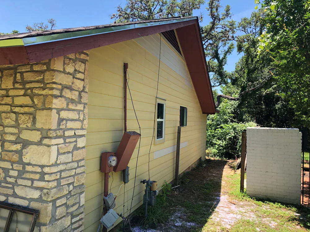 siding before